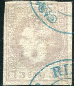 1870 Romania 3b Thinned Paper Used