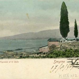 1907 Turkey Izmir Postcard 5pa 13 1/2x12