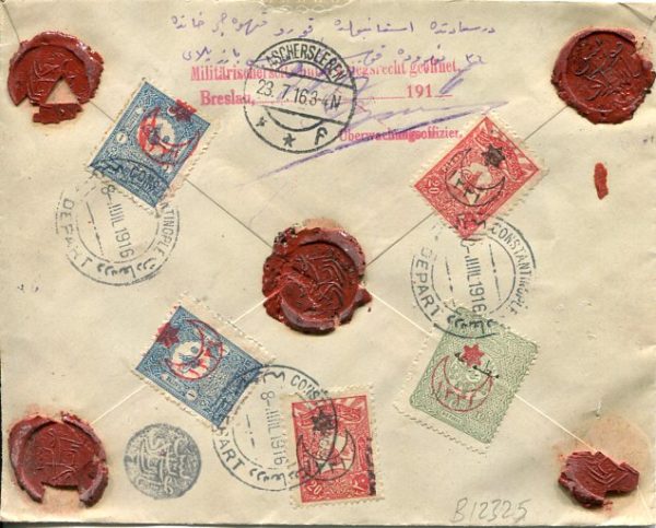 1916 Turkey Value Declared Censored Cover