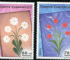 2007 Turkey Ebru Traditional Art NHM Set