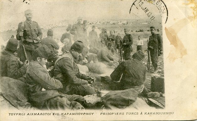 1913 Greece Maritime Turkish PoW Card to Egypt