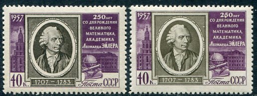 1957 Russia Mathematician Ejler NHM Set