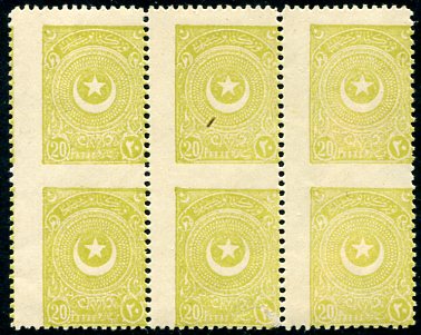 1924 Turkey Star&Crescent 20pa Part Imp B6