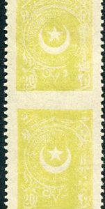 1924 Turkey Star&Crescent 20pa Part Imp Pair