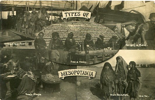 Iraq Mesopotamia Types Postcard