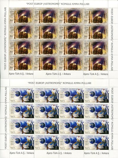 2009 Turkey Europe Cept Astronomy Sheetlet **