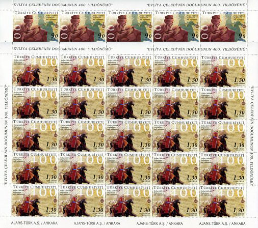 2011 Turkey Explorer Evliya Celebi Sheet **