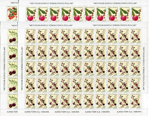 2011 Turkey Fruit Definitives Sheet **