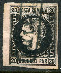 1866 Romania Prince Carol 20p Used