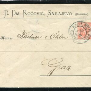 1906 Bosnia Sarajevo to Graz Cover