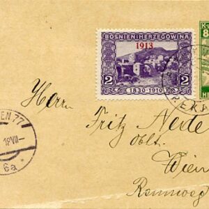 1918 Bosnia Creka Postal Card opt Error
