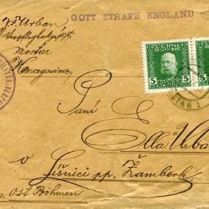 1915 Bosnia Mostar Military Slogan Cover