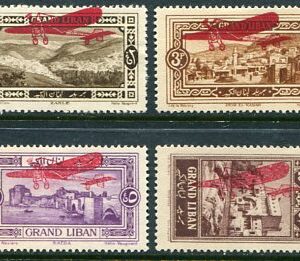 1926 Lebanon Aeroplane Ovpt MLH Set