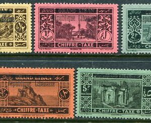 1927 Lebanon Overprinted Postage Due MLH Set