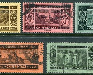1927 Lebanon Overprinted Postage Due Used Set
