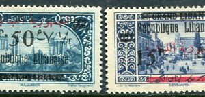 1928 Lebanon Surcharged MLH Set