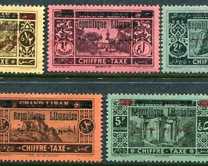1928 Lebanon Overprinted Postage Due MLH Set