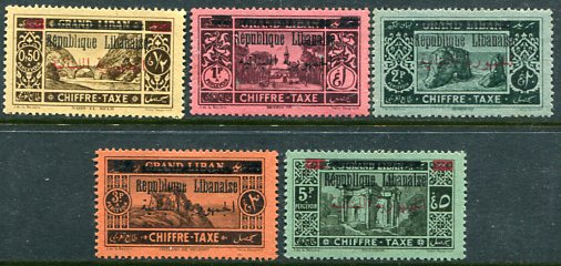 1928 Lebanon Overprinted Postage Due MLH Set