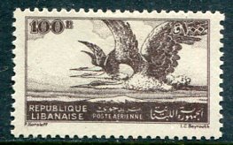 1946 Lebanon Heron Airmail 100p MLH