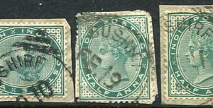 1882-90 India Used Abroad Persia Bushire 1/2a Lot