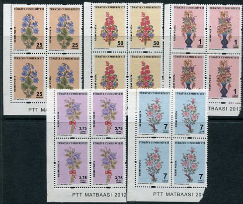2012 Turkey Flowers Official B4 Set