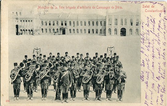 1903 Austria Levant Edirne Military Band Postcard