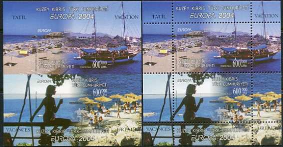 2004 Turkish Cyprus Europa Cept Holiday Blocks