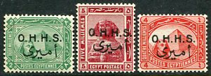 1915 Egypt OHHS Official NHM Set