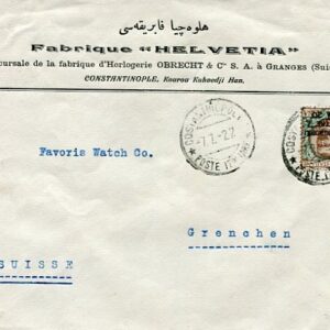 1922 Italian Levant Istanbul Watchmaker Cover