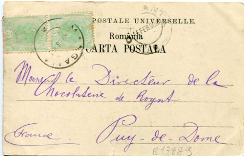 1902 Romania Sinaia Mangalia to France - Image 2