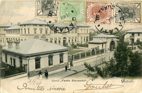 1906 Romania Galati High School Postcard