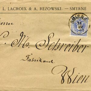1886 Austria Levant Izmir to Austria
