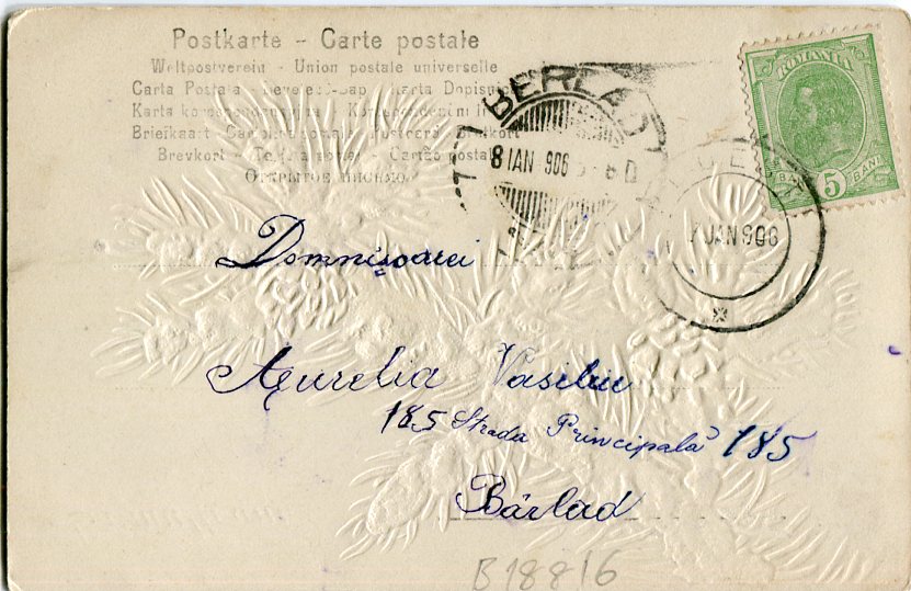1906 Romania Barlad Greetings Card