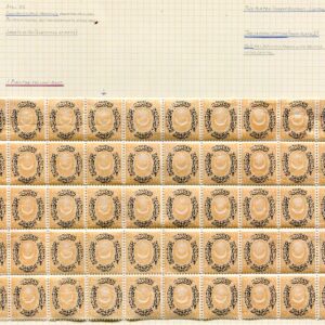 1876 Dulos 1pi Pane of 50 with Varieties