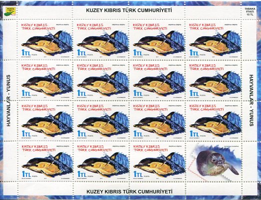 2017 Turkish Cyprus Dolphin Sheetlet