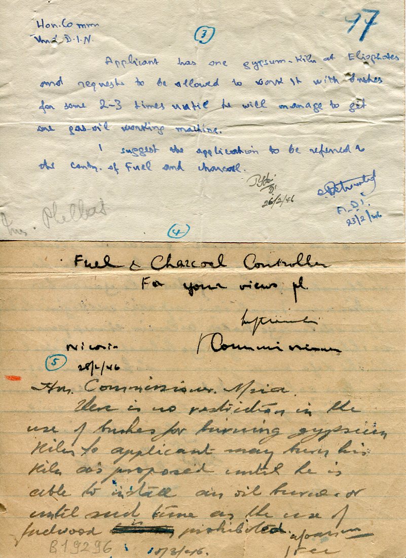 Cyprus Nicosia 1946 Fire & Charcoal Petition - Image 2