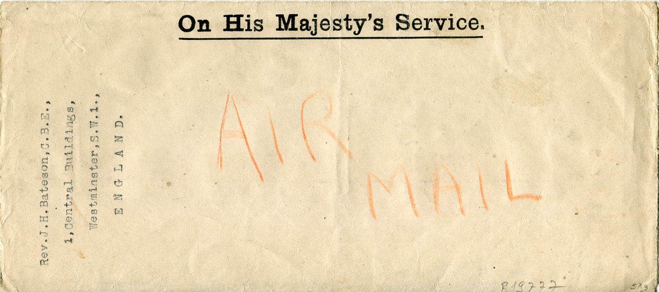 1922 Iraq Official Airmail OHMS to England - Image 2