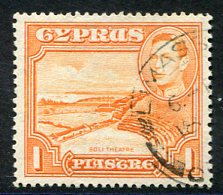 1944 Cyprus 1pi perf 13 1/2x12 Used