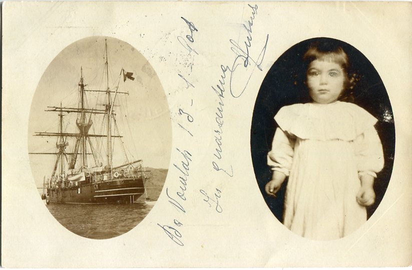 1901 Italian Ship Birmania Turkey Photocard - Image 2