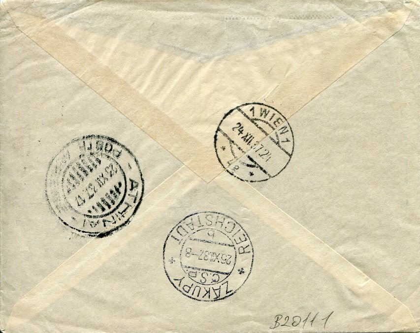 1937 Lebanon Airmail to Zakupy - Image 2