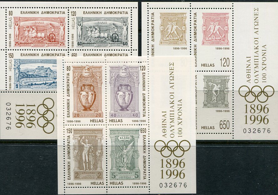 1996 Greece Olympic Centenary Block Set