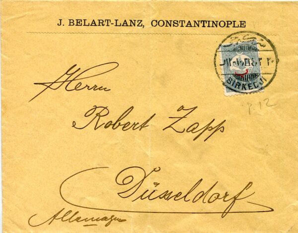 1908 Turkey 1pi discount to Germany