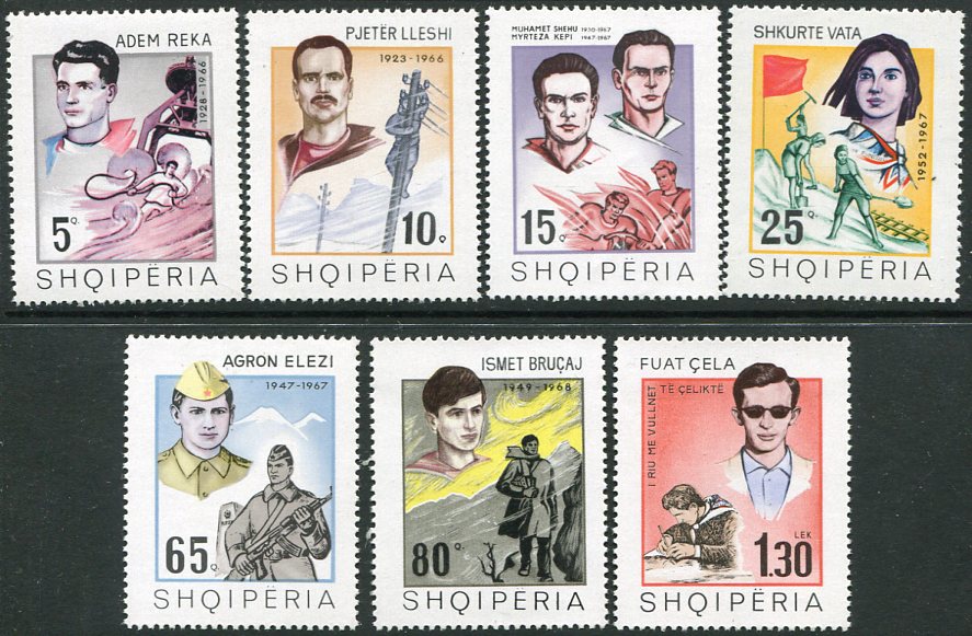 1969 Albania Heroes NHM Set