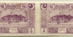 1922 Turkey Parliament 5pa Imperf Pair