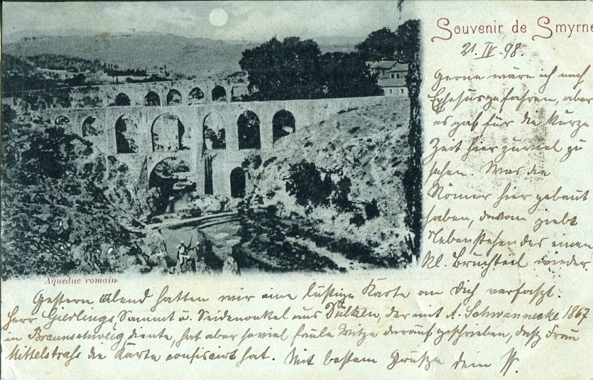 1898 Austria Levant Izmir Postcard