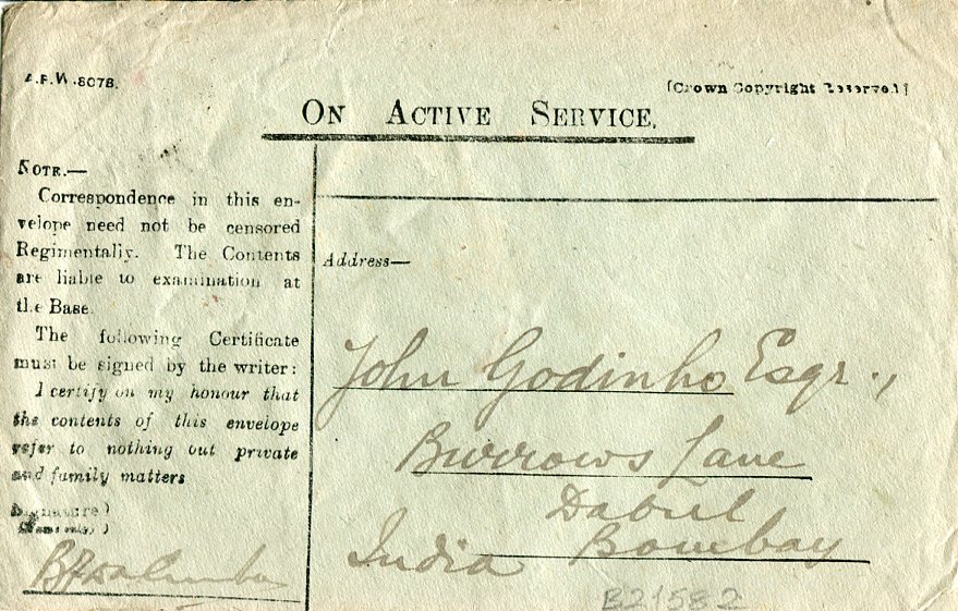 1919 Iraq Qurnah OAS Cover to Kalaba - Image 2