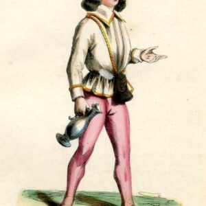 English Valet Edward IV 1844 Gravure