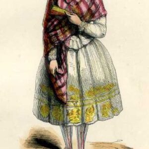 Bahamas Conception Island Girl 1844 Gravure