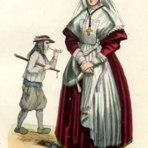 Breton Brittany Celtic 1844 Gravure