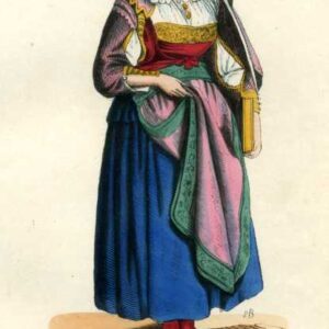 Avigliano Woman Naples 1844 Gravure